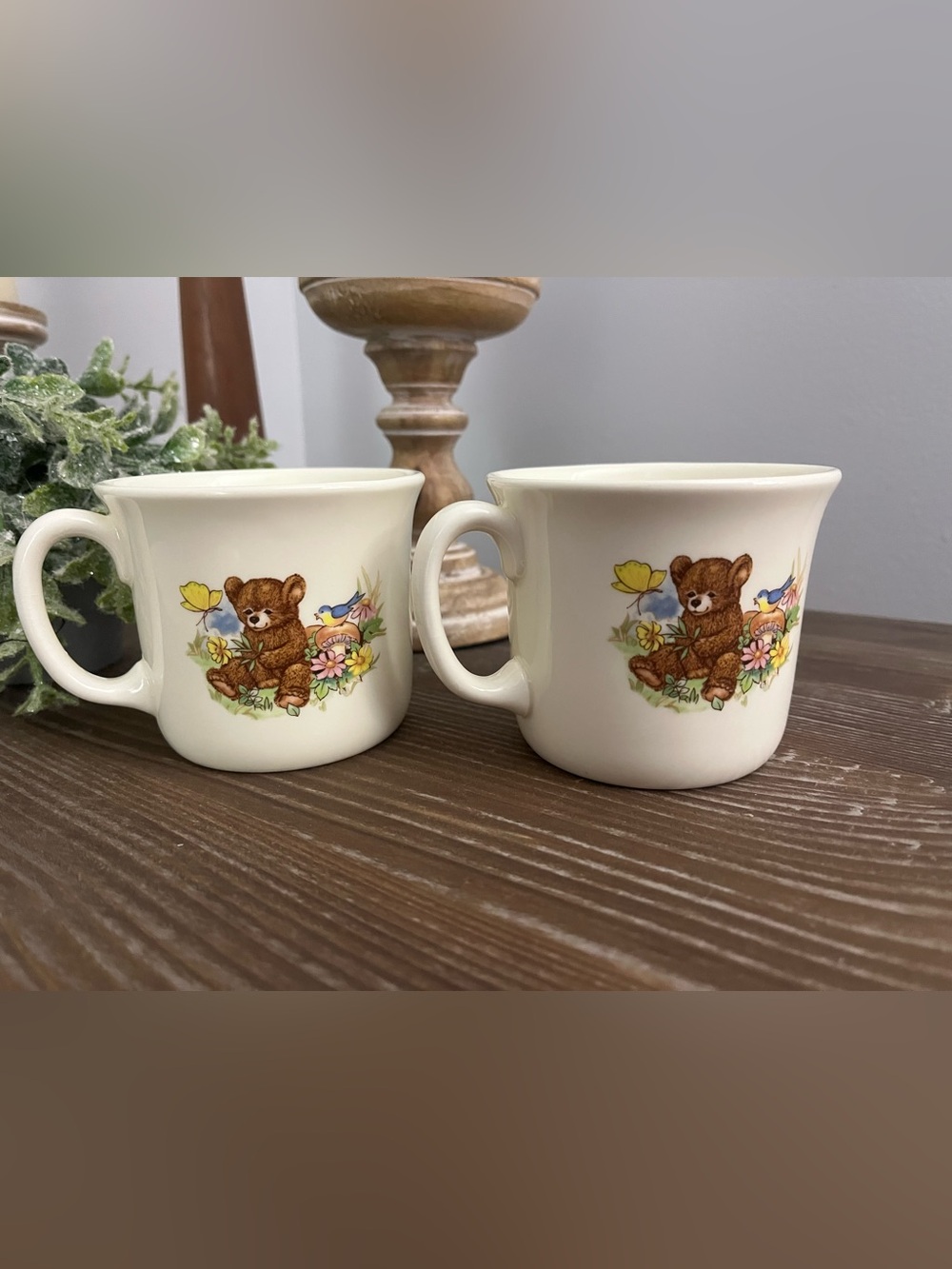 Set of 2~Vintage Royal Kent Teddy Bear Children’s Cup Bone China England - Picture 2 of 12
